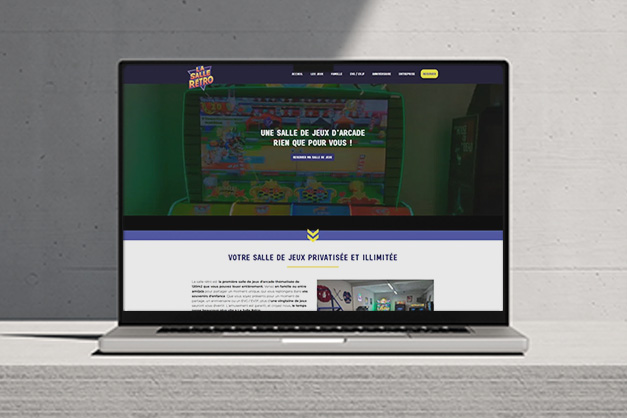 Capture du site La Salle Rétro – Salle de jeux