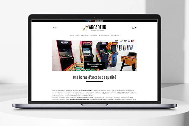 Capture du site Arcadeur – Jeux d&rsquo;arcade